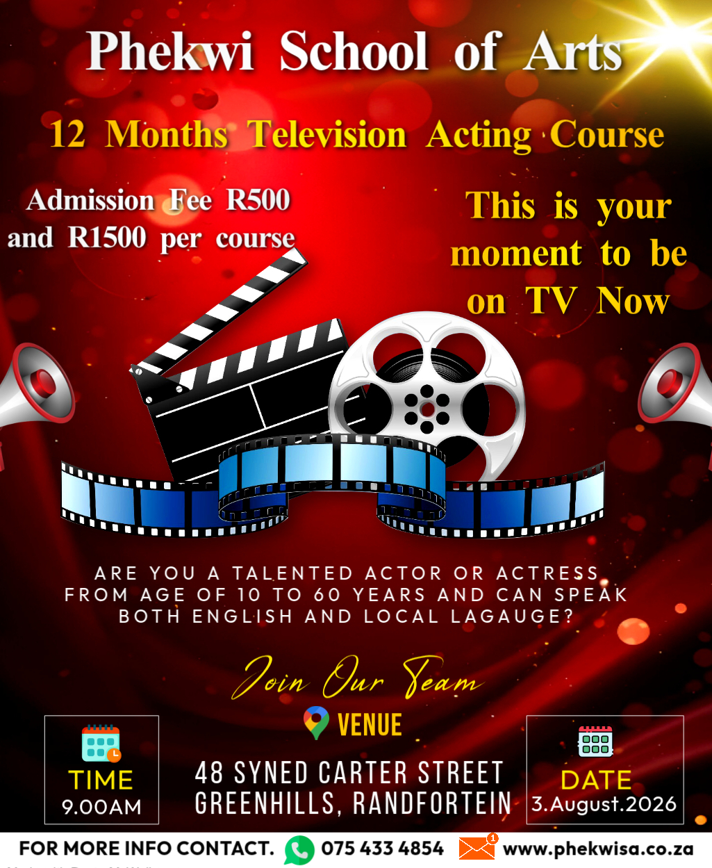 TV & Stage Acting Course